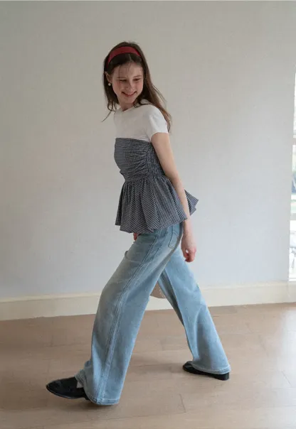 Smocked Waist Checkered Tank Top