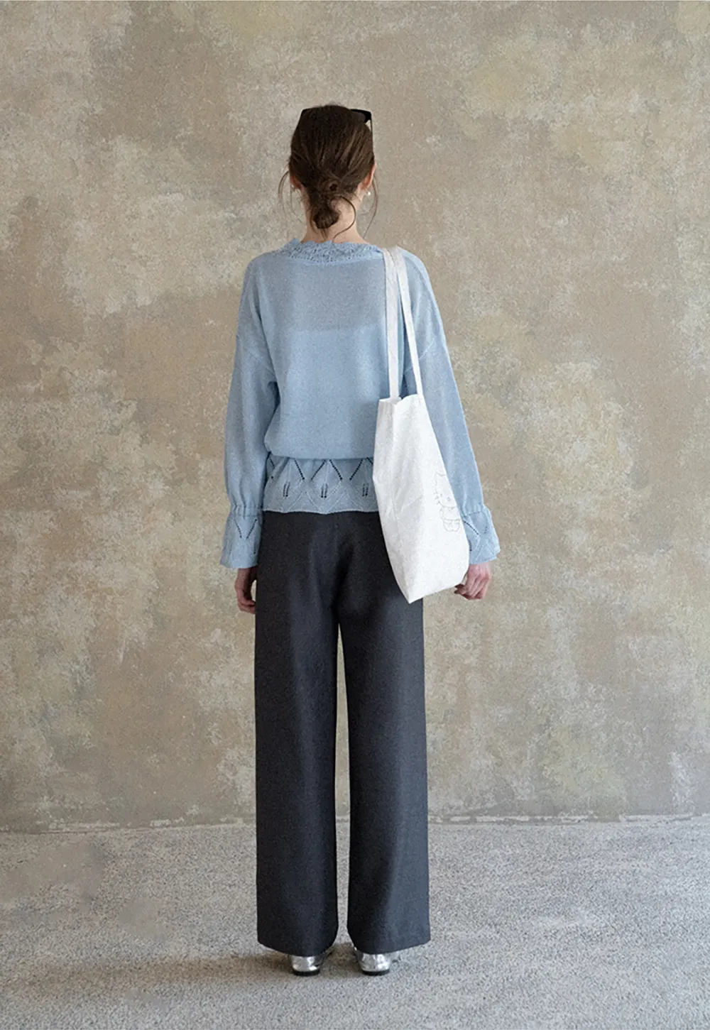 Wide Leg Pleated Casual Pants