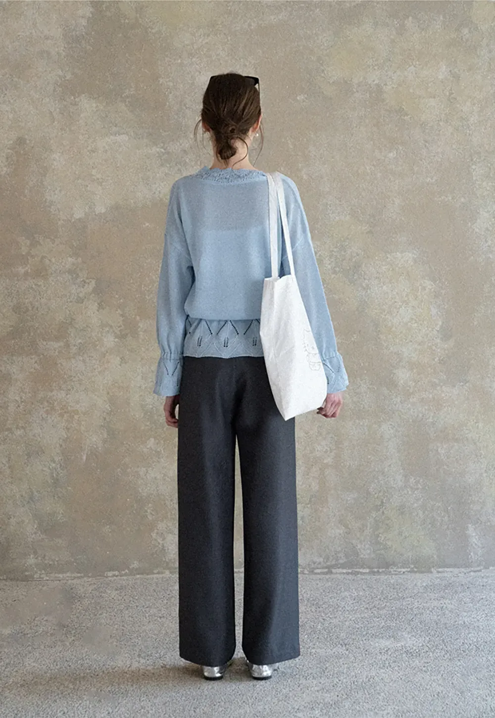 Wide Leg Pleated Casual Pants