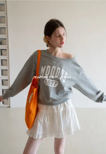 Eyelet Trimmed Tiered Skirt with Ruffled Hem