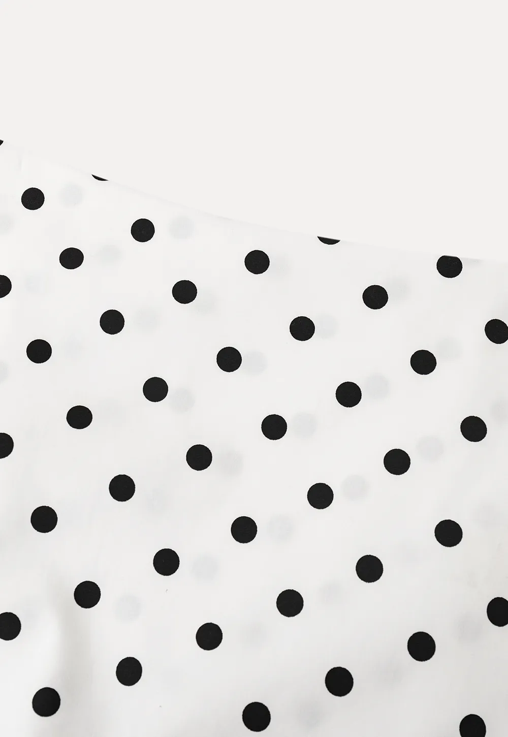 Polka dot mini skirt with layered hem