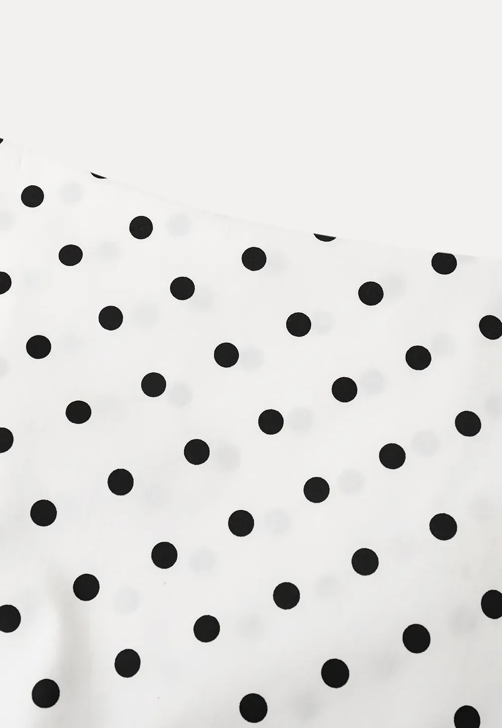 Polka dot mini skirt with layered hem