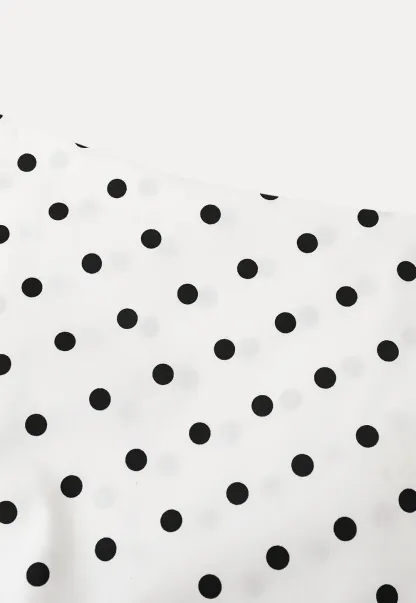 Polka dot mini skirt with layered hem