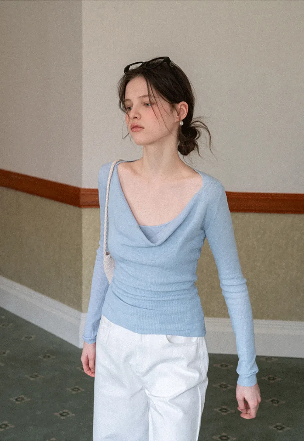 Woolen knit sweater and tank top