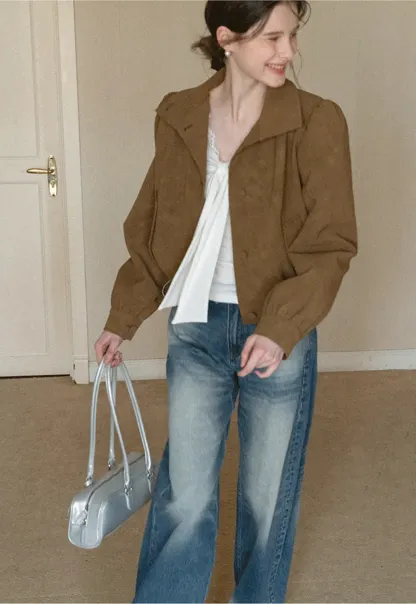 Elegant V Neck Long Sleeve Top with Bow Detail