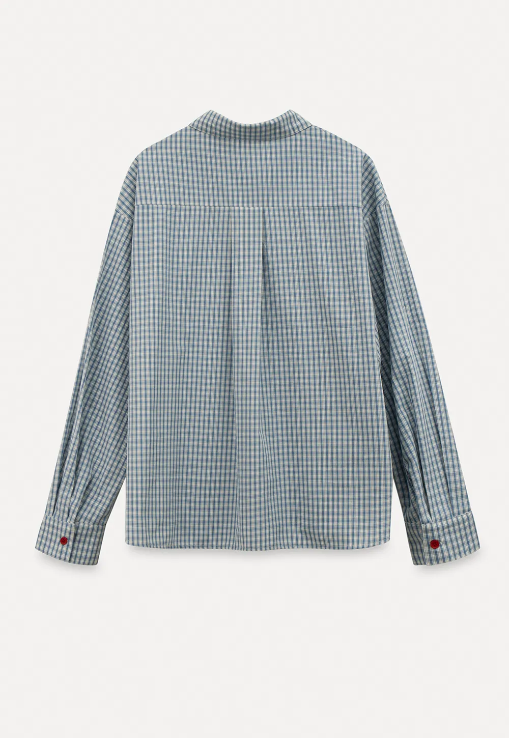 Oversized Checkered Button Up Shirt with Pocket Design