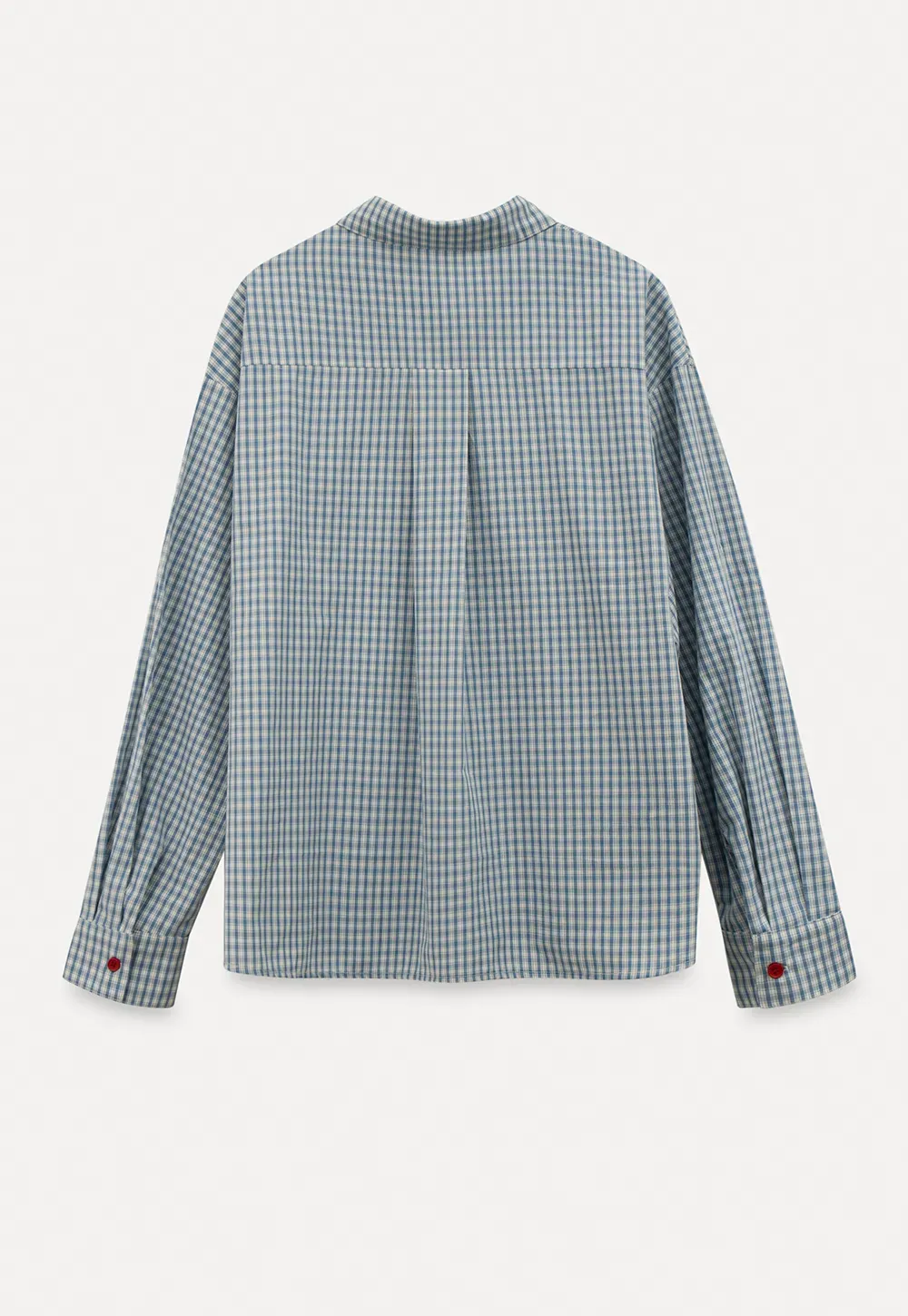 Oversized Checkered Button Up Shirt with Pocket Design