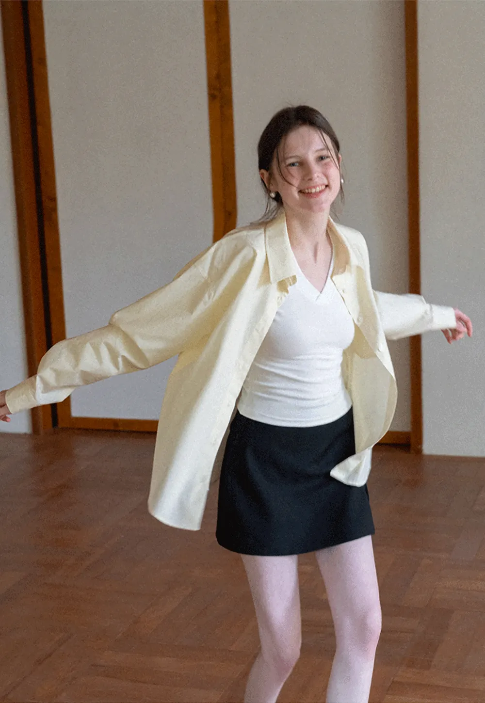 Classic button down shirt with rolled sleeves