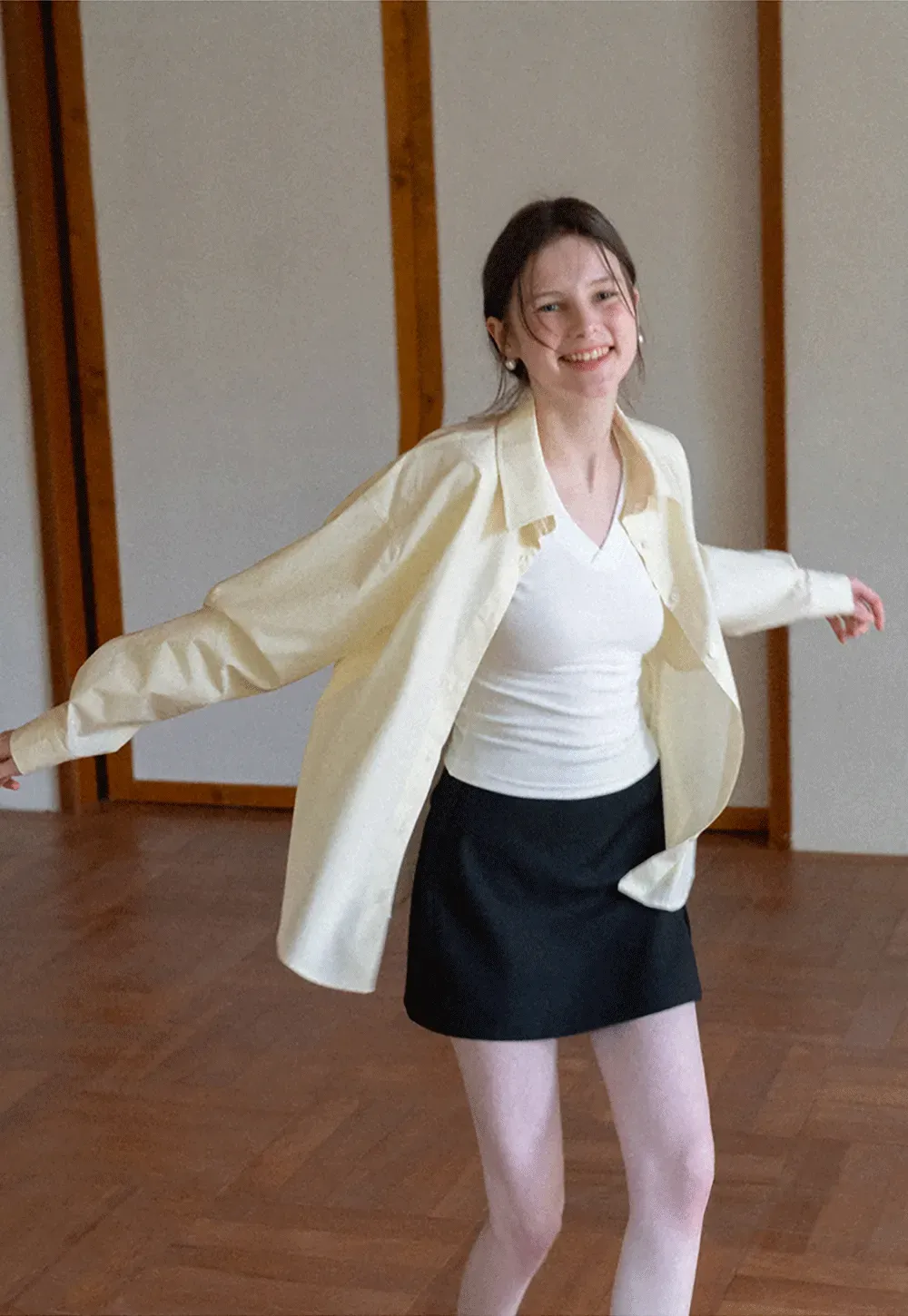 Classic button down shirt with rolled sleeves