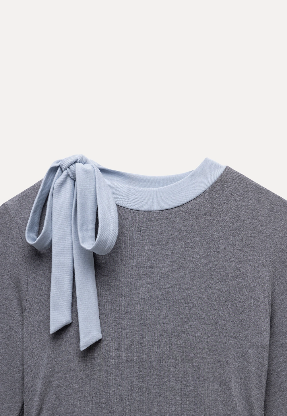 elegant grey long sleeve casual a-line dress