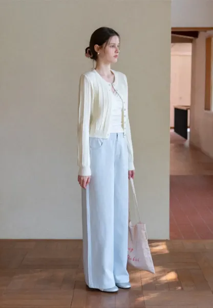 Wide Leg Casual Pants with Front Pockets