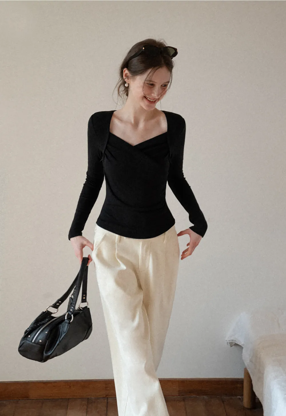 Elegant Long Sleeve Crop Top for Women