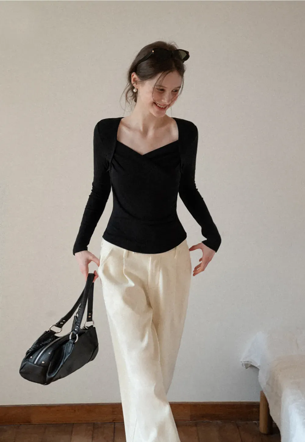 Elegant Long Sleeve Crop Top for Women