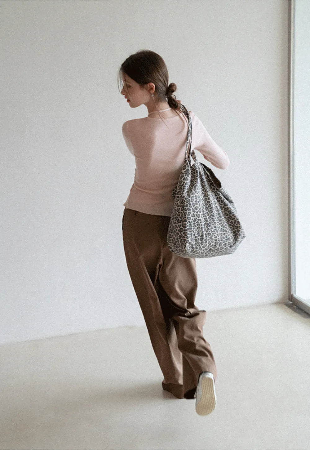 Long sleeve wrap knit sweater with ruched detail