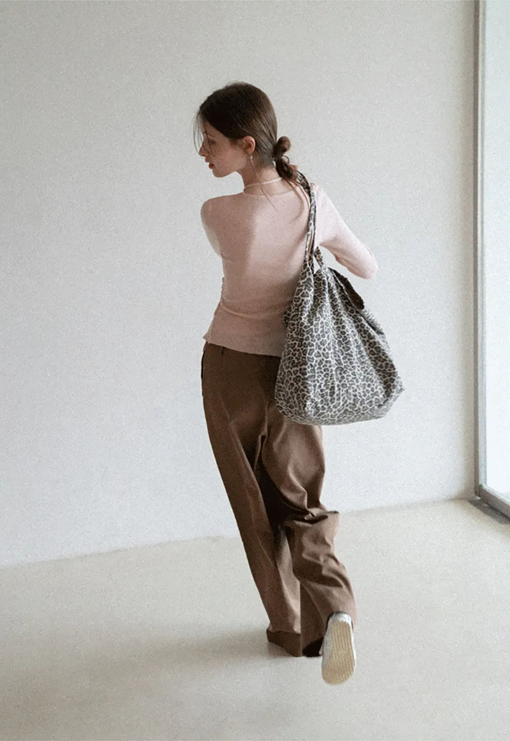 Long sleeve wrap knit sweater with ruched detail