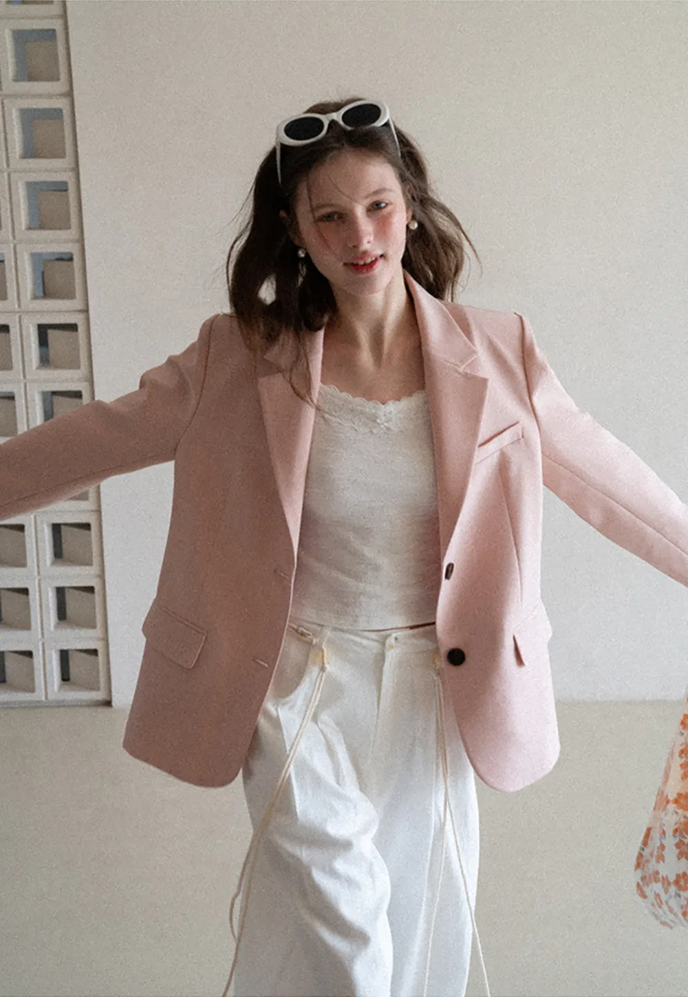 Casual Pants with Wide Legs and Pleats