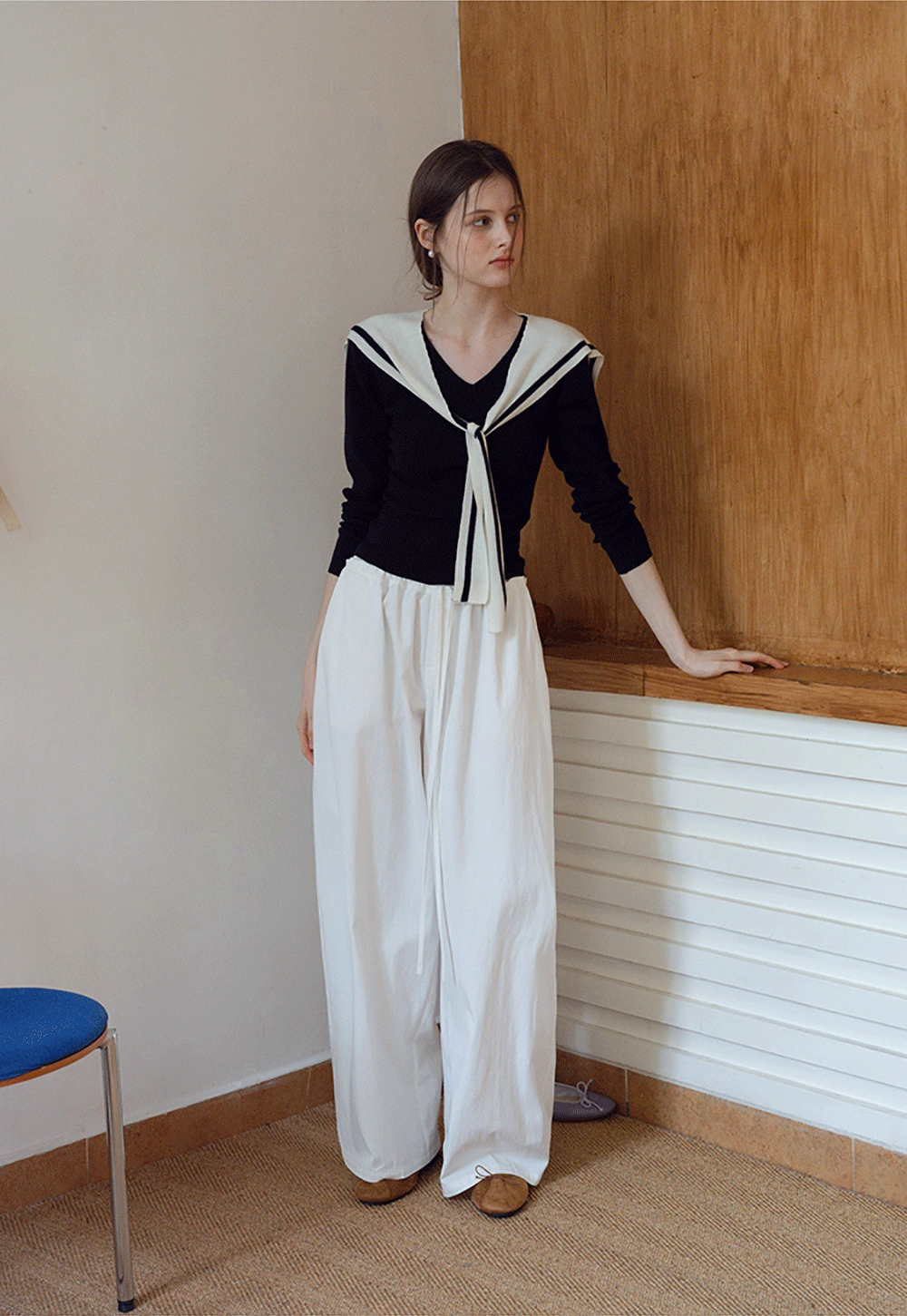 Women's Drawstring Wide-Leg Pants