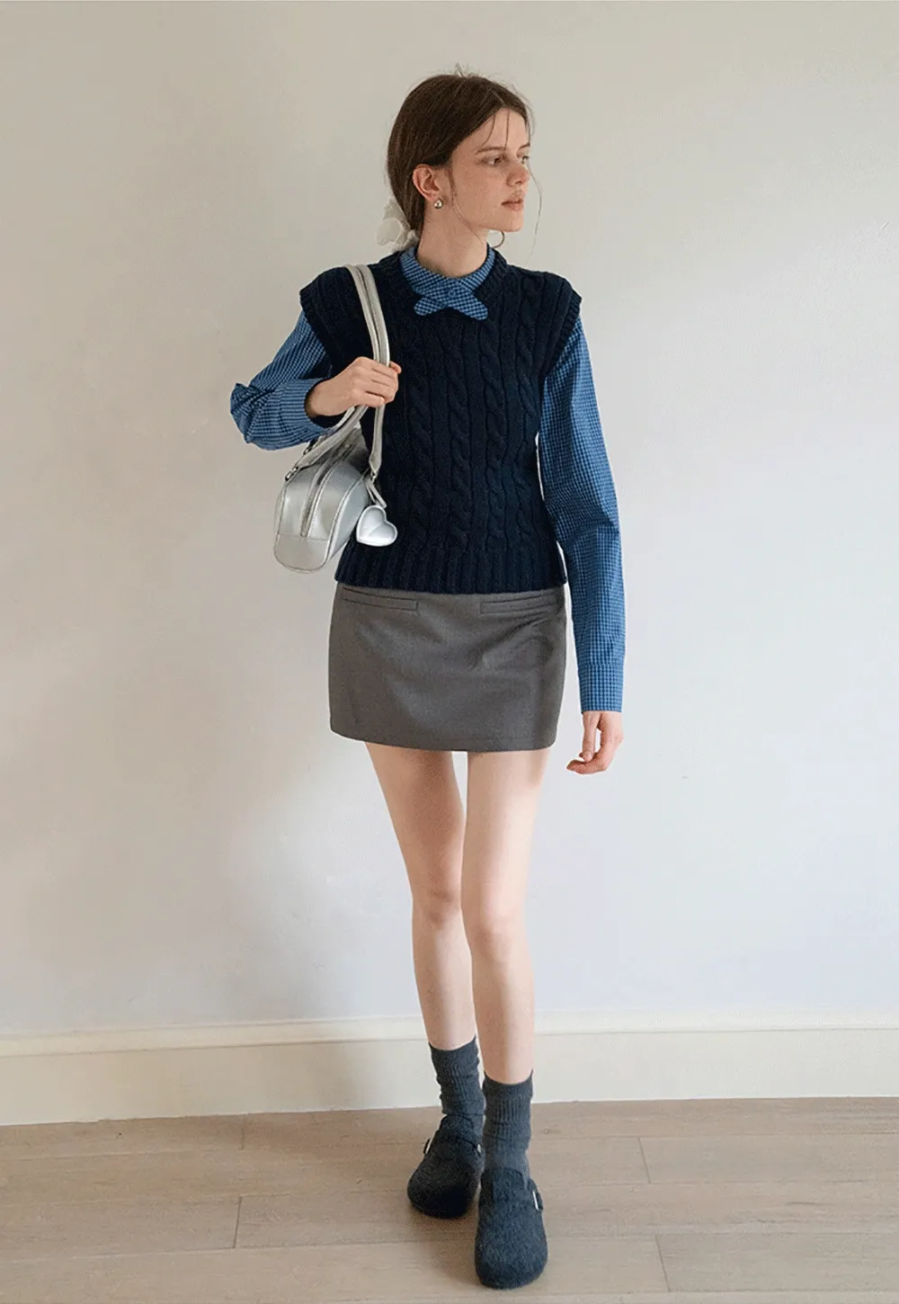 V Neck Sleeveless Knit Pullover Vest