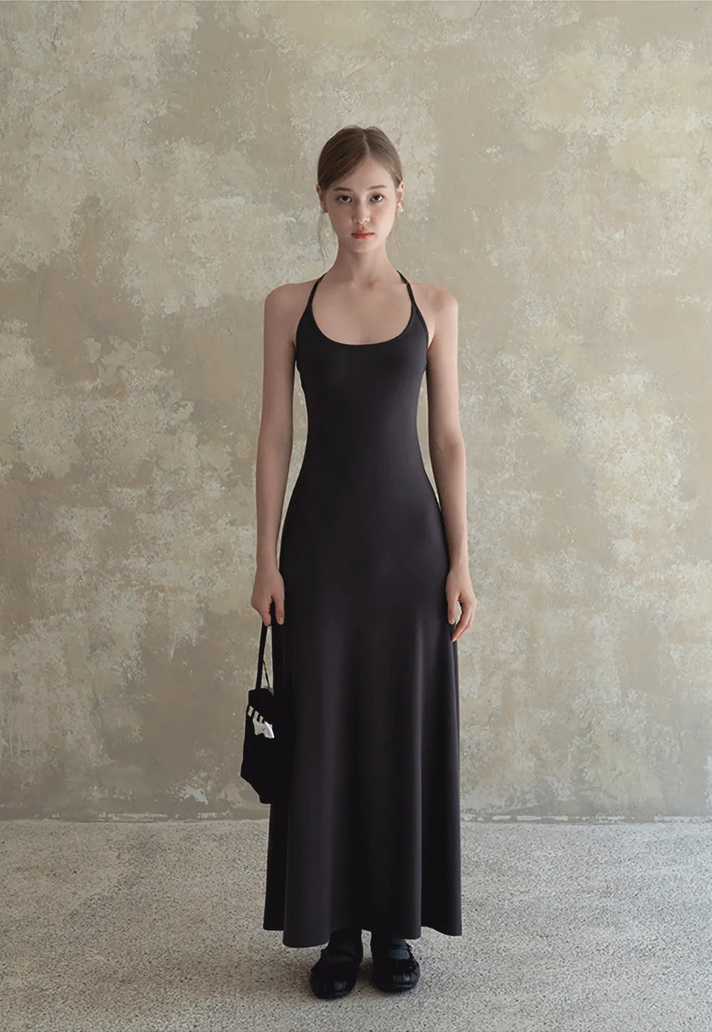 Casual Long Sleeve Top with Flowy Maxi Skirt