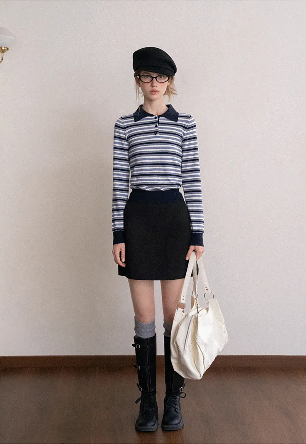 Wool Blend Mini Skirt