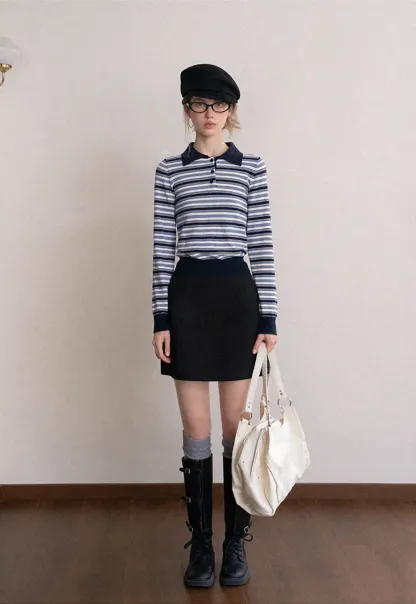 Wool Blend Mini Skirt