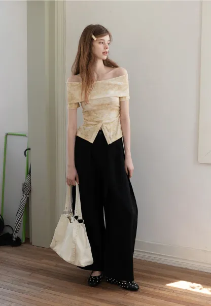 Women's High Waist Balloon Pants with Belted Waist