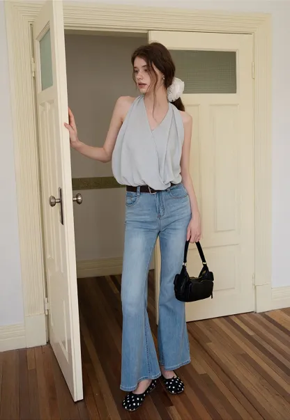 Draped Wrap Halter Top
