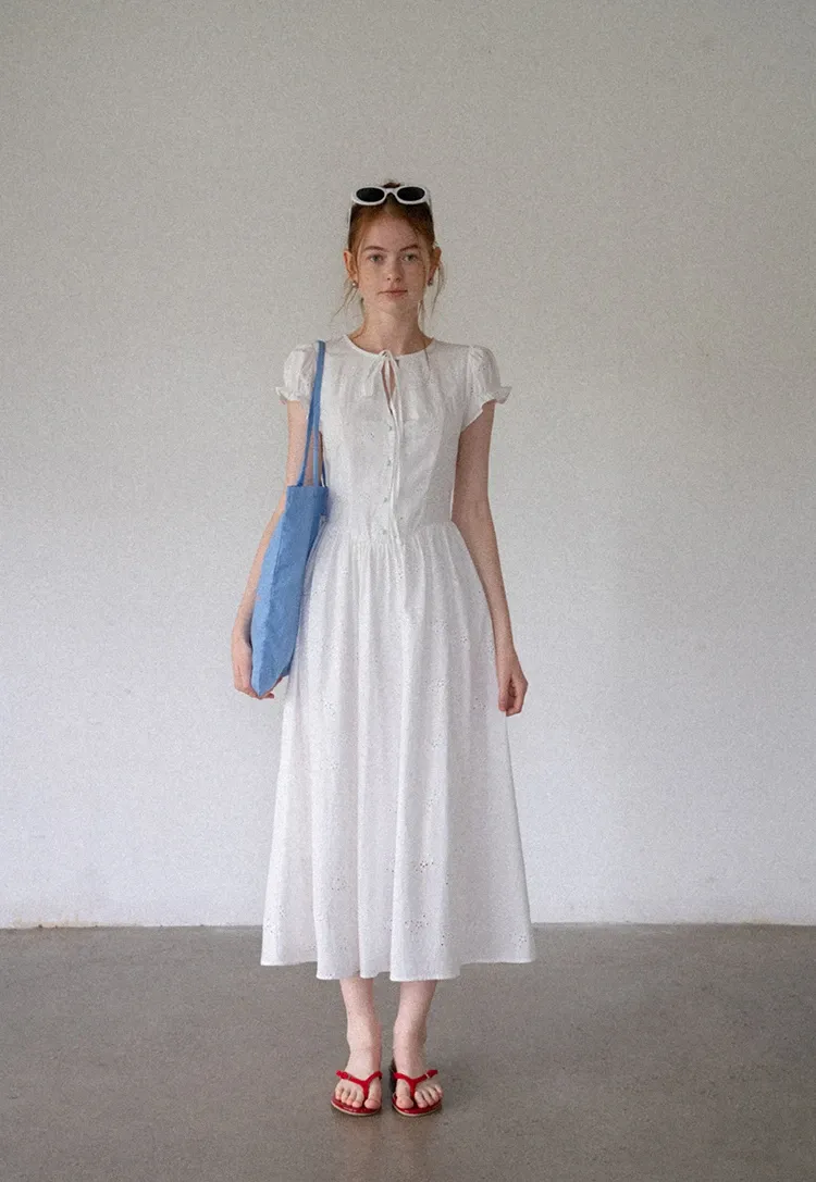 Women’s Sleeveless Eyelet Mini Dress