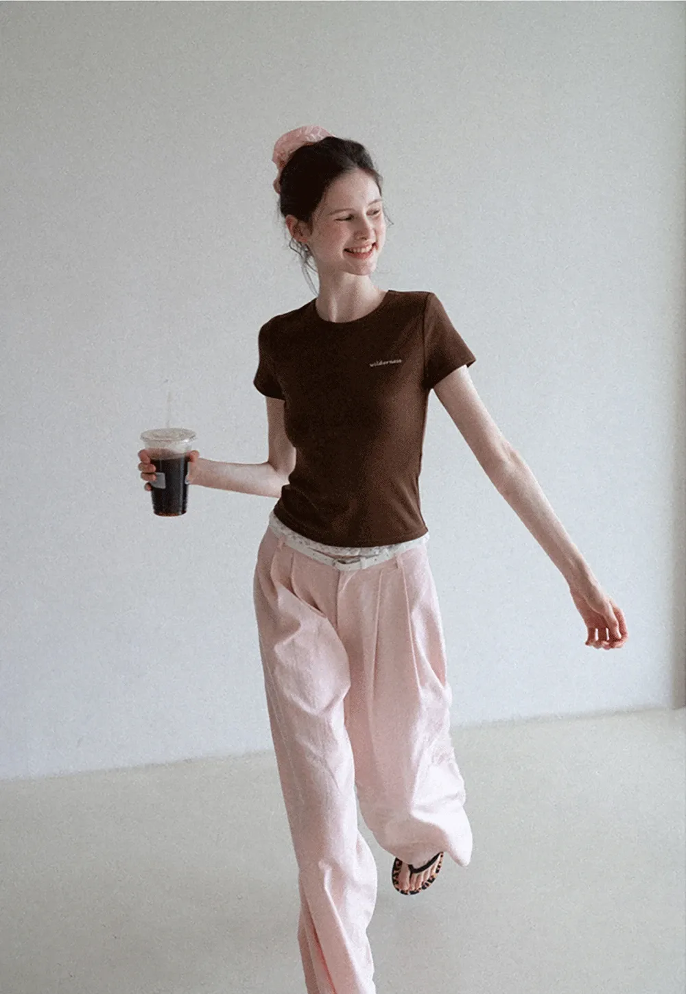 Lace Trim Embroidered T-Shirt