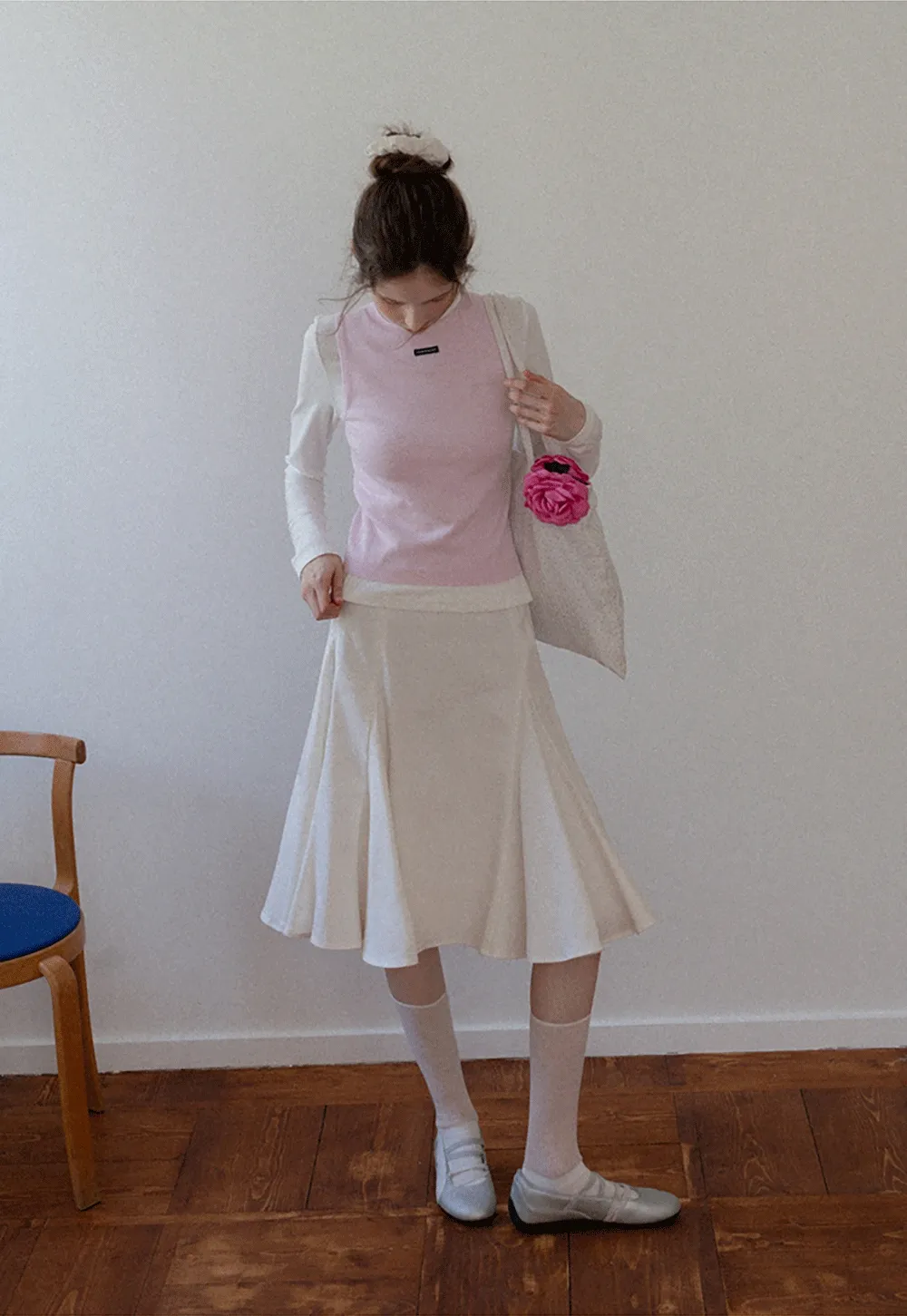 Women's High Waist Flared Skort