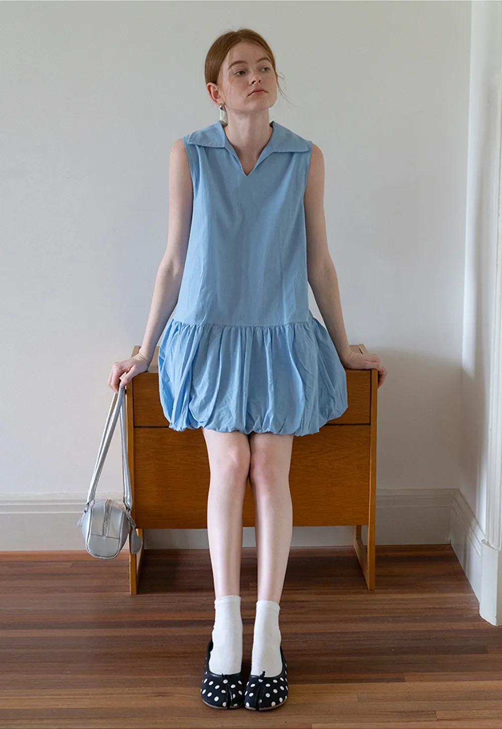 Women’s Sleeveless Bubble Hem Mini Dress