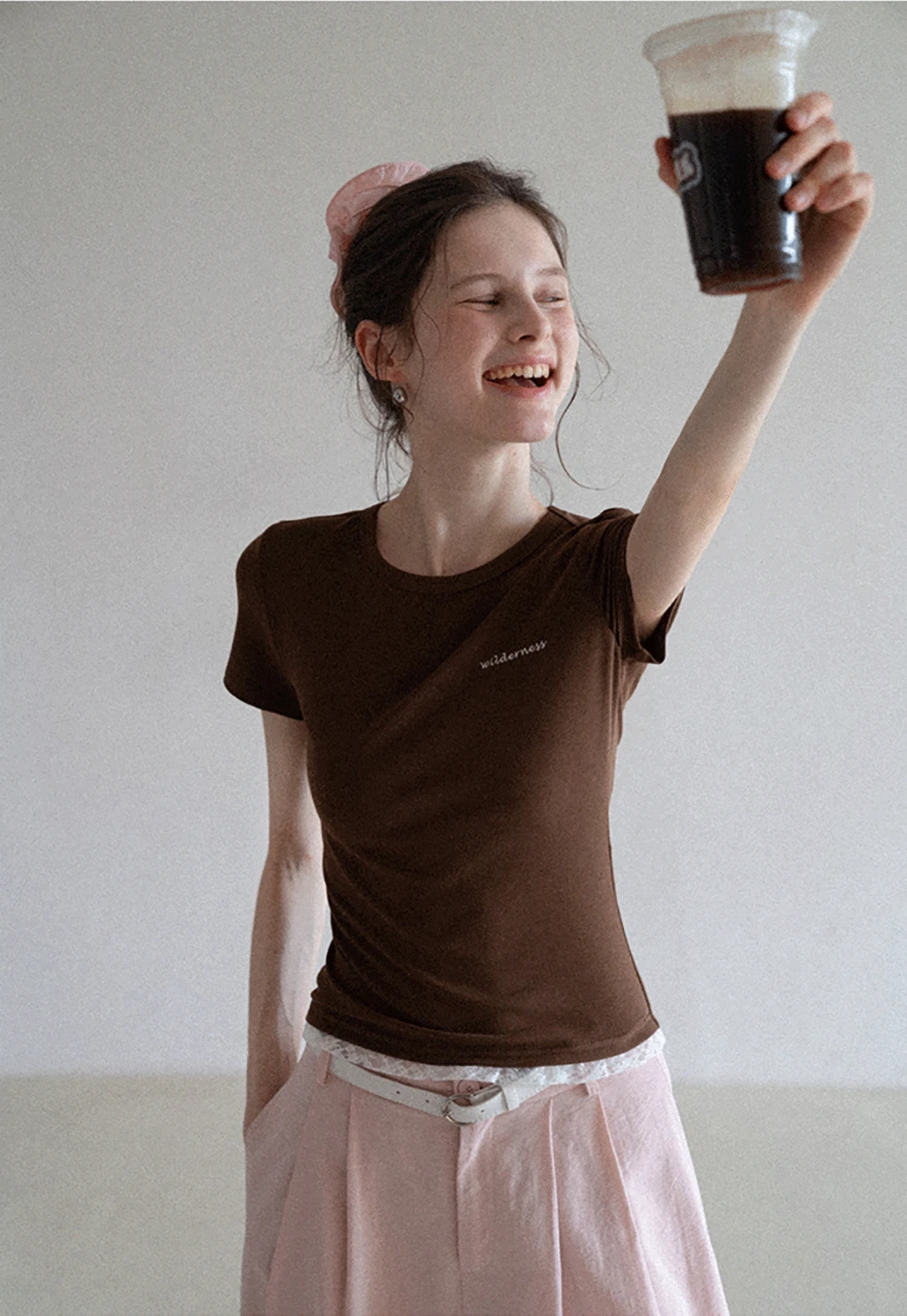 Lace Trim Embroidered T-Shirt
