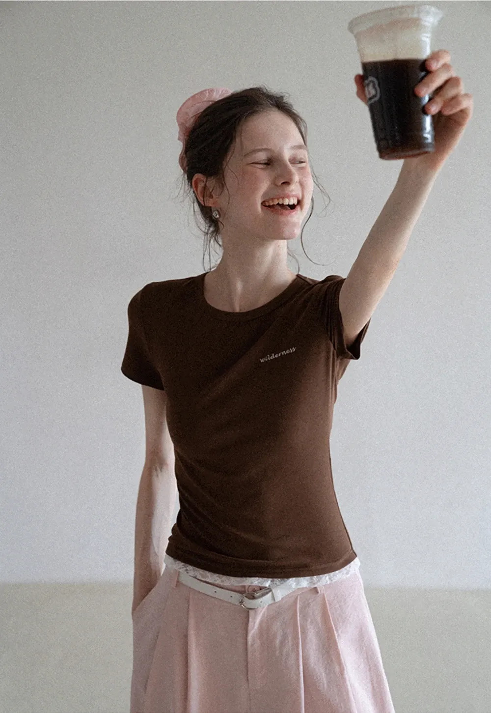 Lace Trim Embroidered T-Shirt