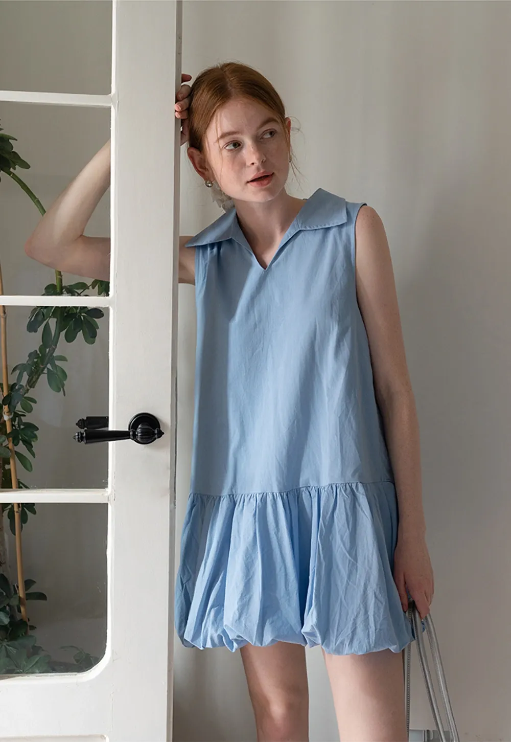 Women’s Sleeveless Bubble Hem Mini Dress