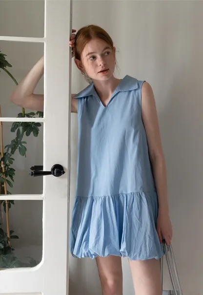 Women’s Sleeveless Bubble Hem Mini Dress