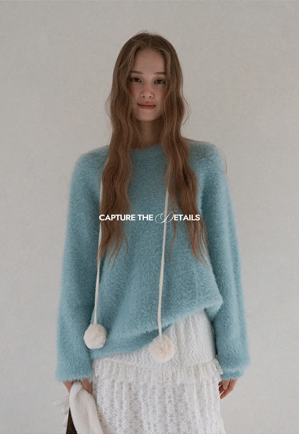 Womens Fluffy Long Sleeve Sweater