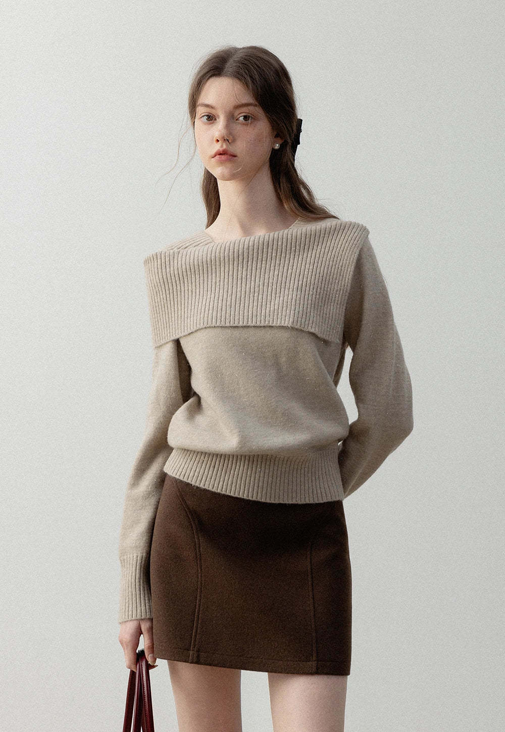 Women's Asymmetrical Knit Sweater