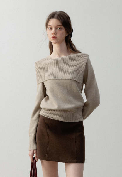 Women's Asymmetrical Knit Sweater