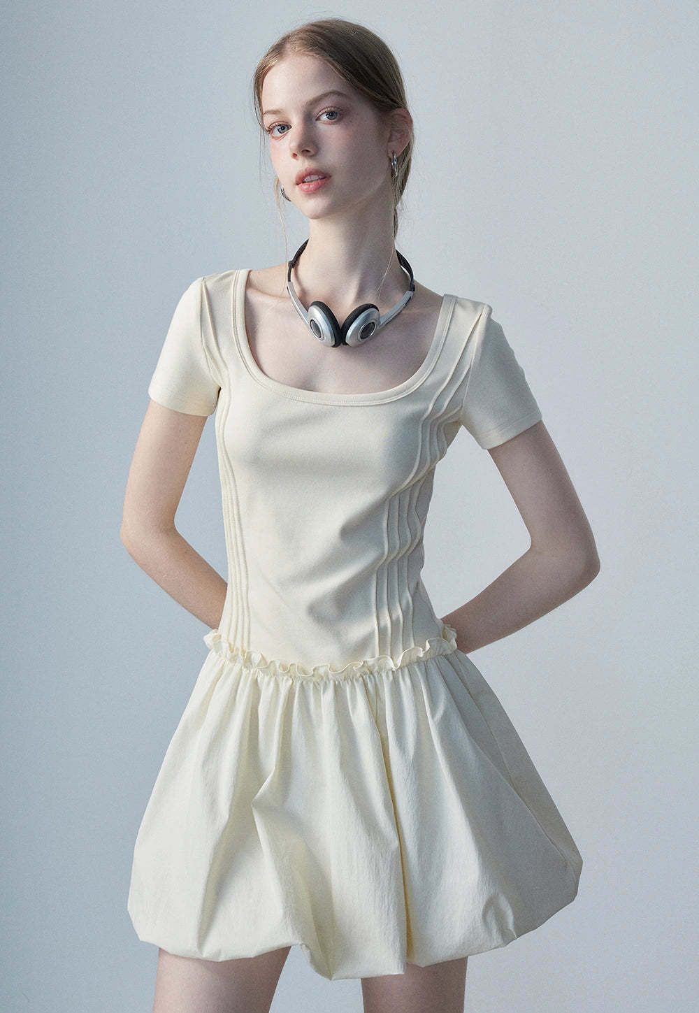 Women's Square Neck Casual Dress