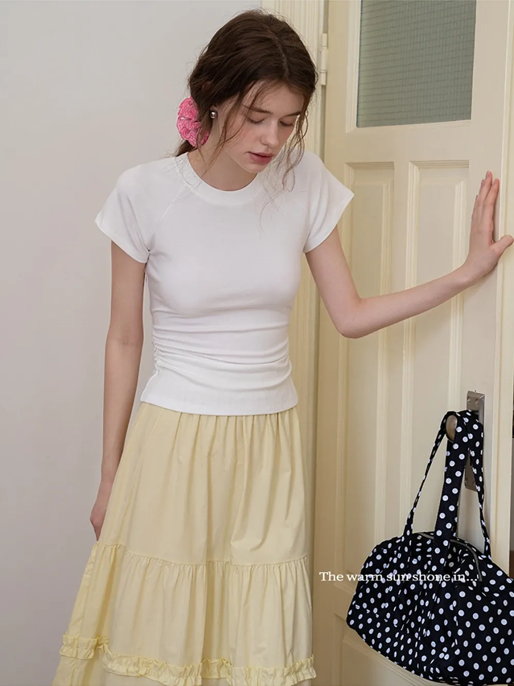 Tiered Ruffle Midi Skirt
