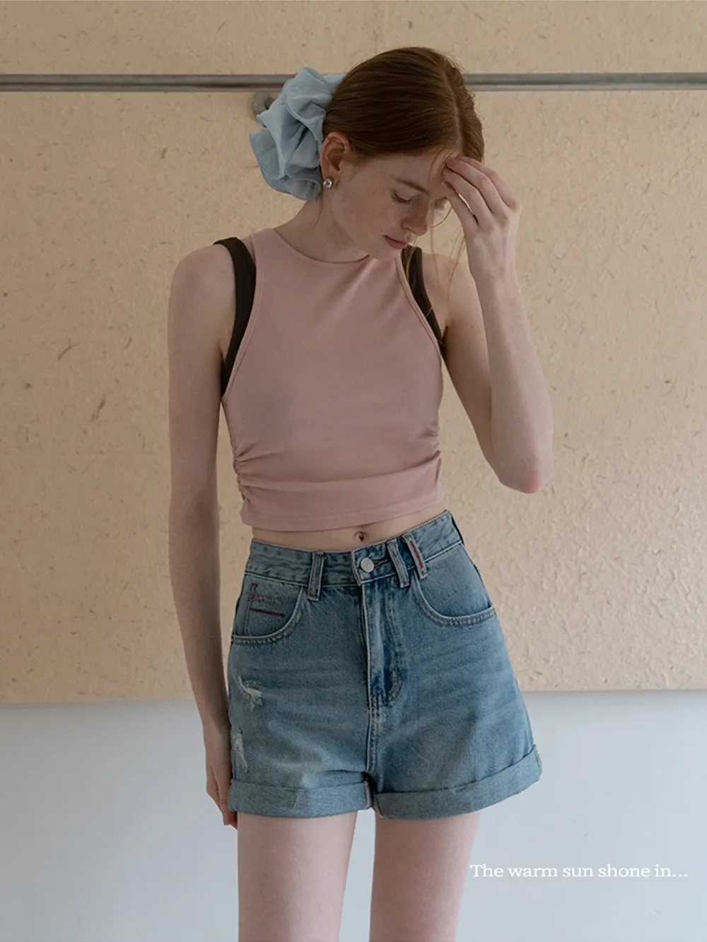 Women’s High‑Waist Ripped Denim Shorts