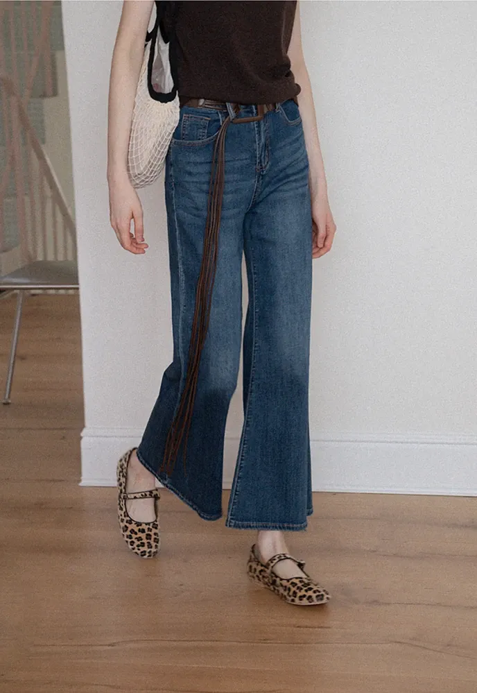 High-Waist Flared Jeans