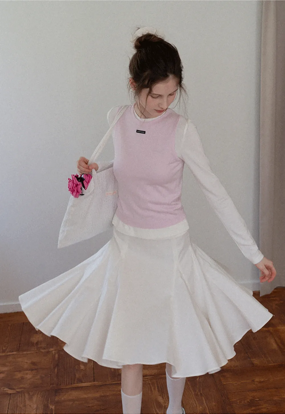 Women's High Waist Flared Skort