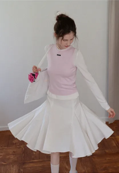 Women's High Waist Flared Skort