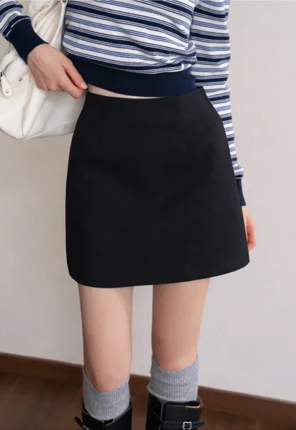 Wool Blend Mini Skirt