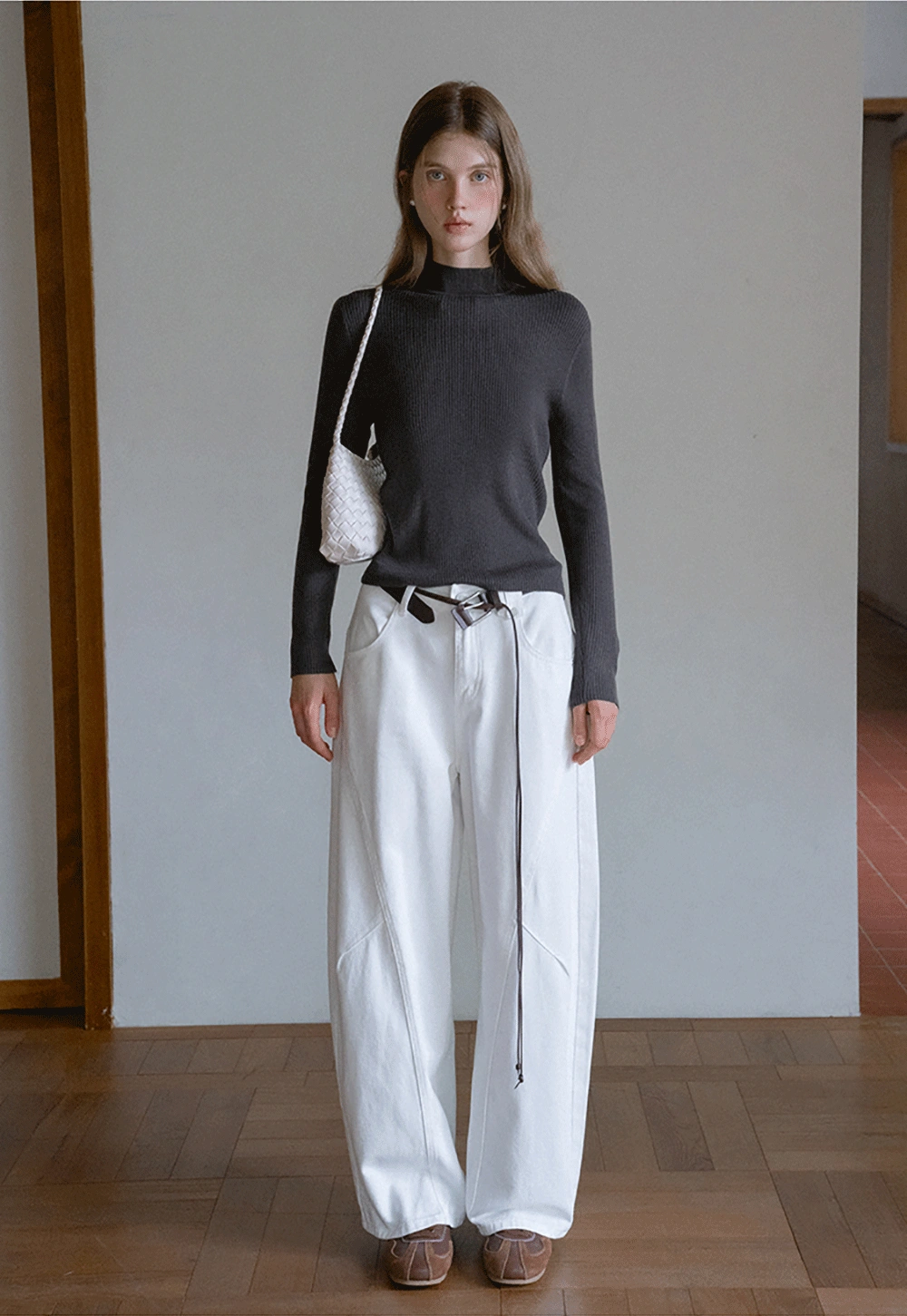 Women’s Ribbed Knit Turtleneck Sweater Top