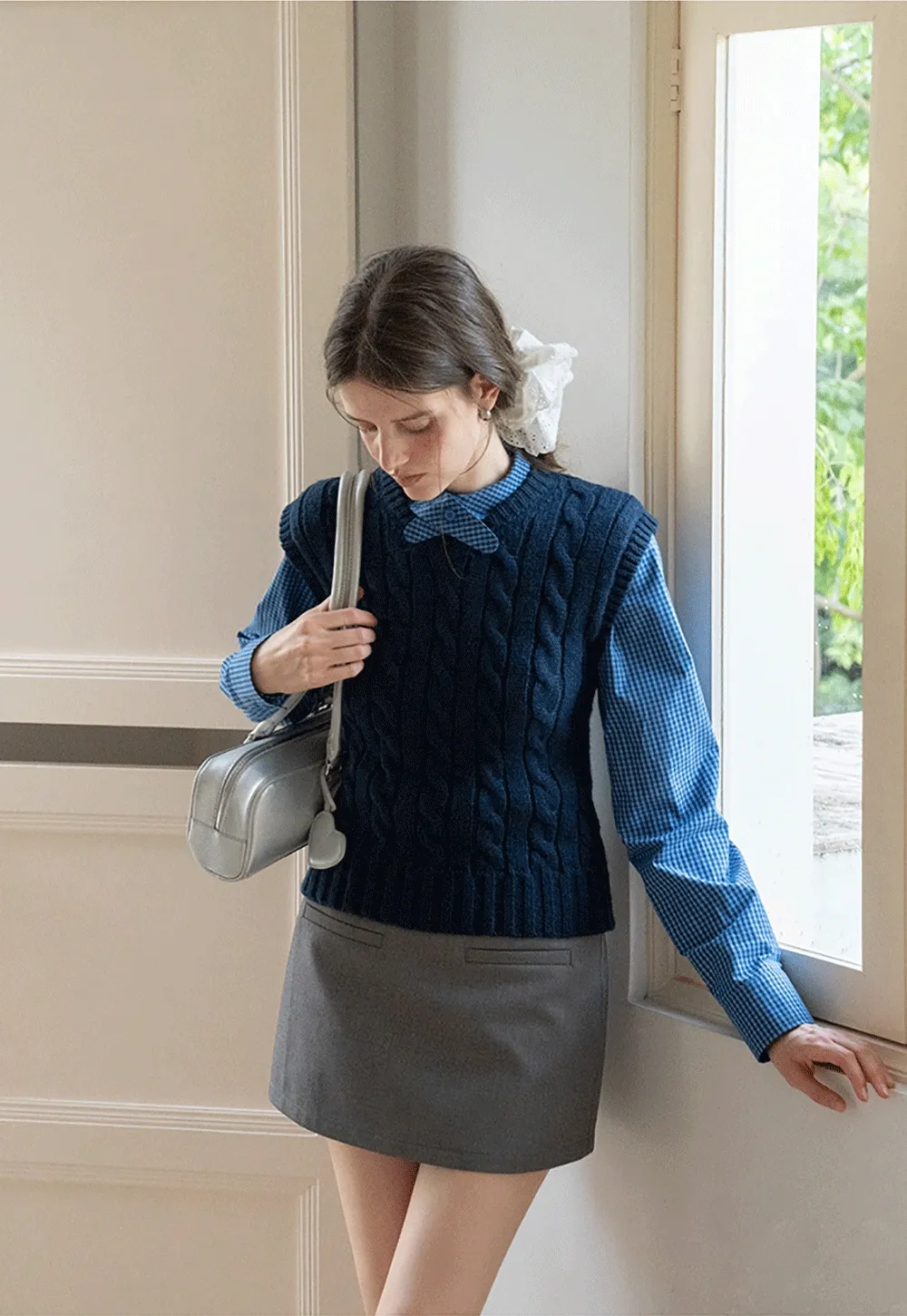 V Neck Sleeveless Knit Pullover Vest