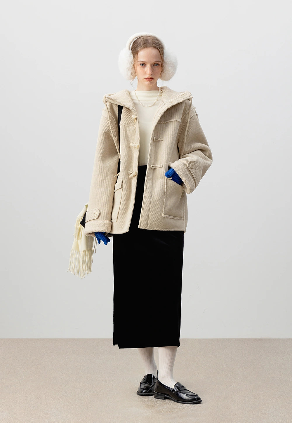 Women's Corduroy Toggle Hooded Coat – EGGKA