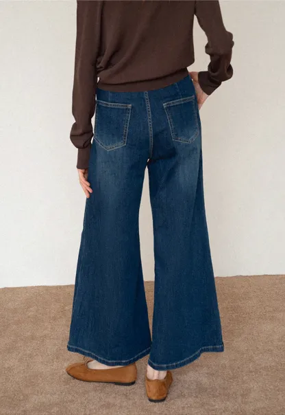 Women's High-Waisted Wide Leg Jeans