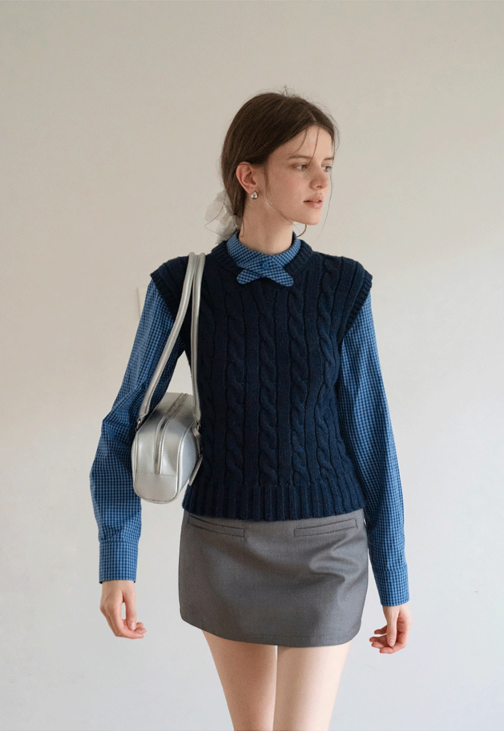 V Neck Sleeveless Knit Pullover Vest